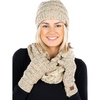 image:imageFunky Junque Hat Scarf Glove Set for Women  Matching Winter Set with Ribbed Knit Beanie Infinity Scarf amp Cozy GlovesA Confetti Oatmeal