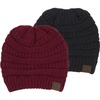 2 Pack - Black & Burgundy