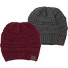 2 Pack - Burgundy & Charcoal