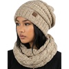 image:imageFunky Junque Slouchy Beanie amp Infinity Scarf Gift Set  Matching Winter Accessories Sets for Women Oversized Hat and ScarvesLatte Confetti
