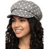 image:imageFunky Junque Womens Newsboy Cabbie Cap Vintage Baker Boy HatPolka Dots  Grey