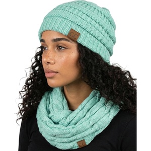 image:imageFunky Junque Beanie amp Infinity Scarf Gift Set  Matching Winter Accessories Sets for Women Soft Knit Hat and Scarf BundleMint