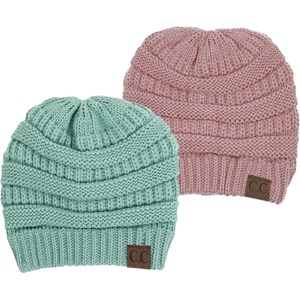 image:imageFunky Junque Skull Cap Beanie for Women  Womens Winter Hat Knit Slouch Style Warm Soft Unisex Cold Weather Mens Beanies2 Pack  Mint  Indi Pink