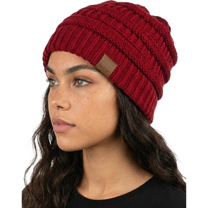 image:imageFunky Junque Skull Cap Beanie for Women  Womens Winter Hat Knit Slouch Style Warm Soft Unisex Cold Weather Mens BeaniesBurgundy