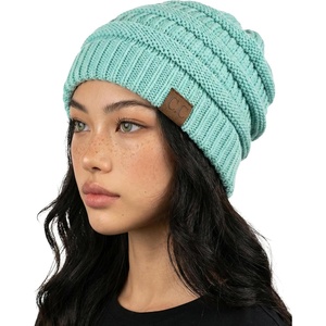 image:imageFunky Junque Skull Cap Beanie for Women  Womens Winter Hat Knit Slouch Style Warm Soft Unisex Cold Weather Mens BeaniesMint