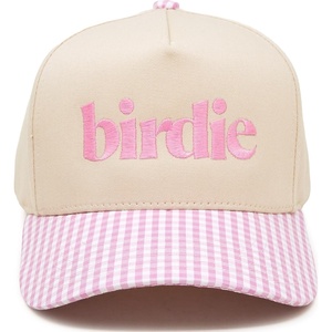 image:imageFunky Junque Trucker Snapback HatBirdie  Gingham Pink  WhiteBeige