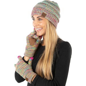 image:imageFunky Junque Womens Beanie amp Touchscreen Gloves Set  Soft 100 Acrylic Knit Winter Hat and Gloves Cozy Cold Weather Gift11