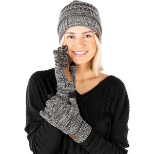 image:imageFunky Junque Womens Beanie amp Touchscreen Gloves Set  Soft 100 Acrylic Knit Winter Hat and Gloves Cozy Cold Weather Gift31