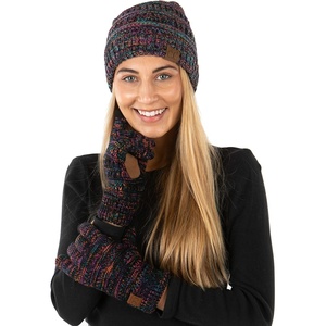 image:imageFunky Junque Womens Beanie amp Touchscreen Gloves Set  Soft 100 Acrylic Knit Winter Hat and Gloves Cozy Cold Weather Gift32