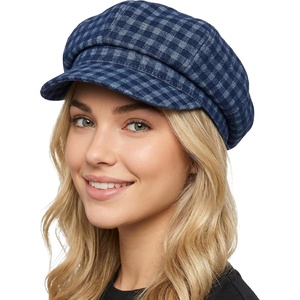 image:imageFunky Junque Womens Newsboy Cabbie Cap Vintage Baker Boy HatChecker  Denim