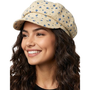 image:imageFunky Junque Womens Newsboy Cabbie Cap Vintage Baker Boy HatMini Floral  Beige