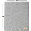 image:imageSoft Baby Blanket  Ribbed Knit  IvoryDiagonal Basketweave Pattern  Heather Grey