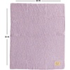 image:imageSoft Baby Blanket  Ribbed Knit  IvoryDiagonal Basketweave Pattern  Lavender