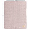 image:imageSoft Baby Blanket  Ribbed Knit  IvoryDiagonal Basketweave Pattern  Rose