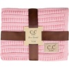 image:imageSoft Baby Blanket  Ribbed Knit  IvoryRibbed Knit  Pale Pink