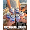 image:imageAdult Can Cooler Sleeve 12 oz Insulated Beer Holder  Boat Water6 Pack  Boat Water  Grey