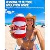 image:imageAdult Can Cooler Sleeve 12 oz Insulated Beer Holder  Boat Water6 Pack  Chugweiser  WhiteRed