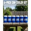 image:imageAdult Can Cooler Sleeve 12 oz Insulated Beer Holder  Boat Water6 Pack  Light Weight  Blue