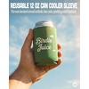 image:imageAdult Can Cooler Sleeve 12 oz Insulated Beer Holder  Boat WaterBirdie Juice  Green