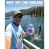 image:imageAdult Can Cooler Sleeve 12 oz Insulated Beer Holder  Boat WaterBoat Water  Grey