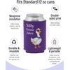 image:imageAdult Can Cooler Sleeve 12 oz Insulated Beer Holder  Boat WaterSilly Goose Juice  Purple
