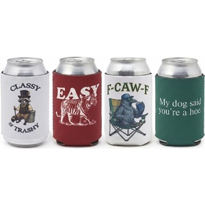 image:imageAdult Can Cooler Sleeve 12 oz Insulated Beer Holder  Boat Water4 Pack  Classy  Trashy  Easy Tiger  Fcawf  My Dog Said Youre a Hoe