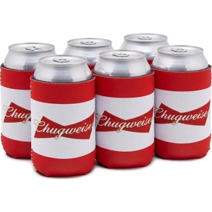 image:imageAdult Can Cooler Sleeve 12 oz Insulated Beer Holder  Boat Water6 Pack  Chugweiser  WhiteRed