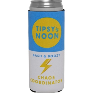 image:imageSlim Can Cooler  Tipsy by Noon  10 PackChaos Coordinator  Yellow
