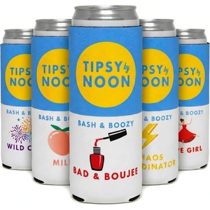 image:imageSlim Can Cooler  Tipsy by Noon  10 PackTipsy by Noon  5 pk  Bach Party Set
