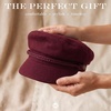 image:imageFunky Junque Greek Fisherman Newsboy Cap Cotton Captains Bakerboy HatWool  Burgundy