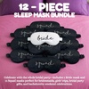 image:imageSatin Sleep Mask  Go Ask Your Dad  Mint12 Pack Bride White  11 Squad Black