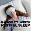 image:imageSatin Sleep Mask  Go Ask Your Dad  MintFloral Print  Blue