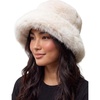 image:imageFunky Junque Fuzzy Furry Winter Bucket Hats for Women Warm Faux Fur CapBeige