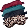 4 Pack - Black  Teal  Burgundy  Leopard