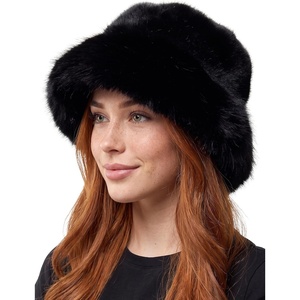 image:imageFunky Junque Fuzzy Furry Winter Bucket Hats for Women Warm Faux Fur CapBlack