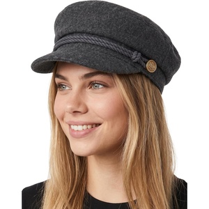 image:imageFunky Junque Greek Fisherman Newsboy Cap Cotton Captains Bakerboy HatWool  Charcoal