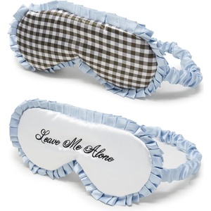 image:imageSatin Sleep Mask  Go Ask Your Dad  Mint2 Pack  Blue Gingham  Leave Me Alone  Lt Blue