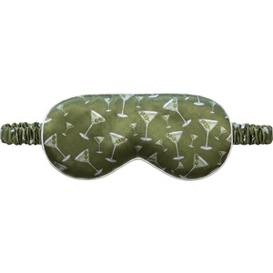 image:imageSatin Sleep Mask  Go Ask Your Dad  MintMartini Print  Olive