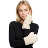 image:imageFunky Junque Womens Faux Fur Fingerless Mittens Fleece Lined Winter GlovesBeige