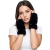 image:imageFunky Junque Womens Faux Fur Fingerless Mittens Fleece Lined Winter GlovesBlack