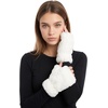 image:imageFunky Junque Womens Faux Fur Fingerless Mittens Fleece Lined Winter GlovesIvory