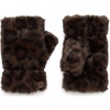 image:imageFunky Junque Womens Faux Fur Fingerless Mittens Fleece Lined Winter GlovesLeopard Brown
