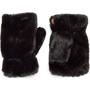 image:imageFunky Junque Womens Faux Fur Fingerless Mittens Fleece Lined Winter GlovesBlack