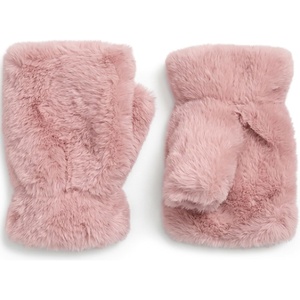 image:imageFunky Junque Womens Faux Fur Fingerless Mittens Fleece Lined Winter GlovesRose