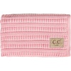 image:imageFunky Junque Baby Blanket amp Beanie Set  Leopard Print  Single Pom  LatteRibbed Knit  No Pom  Pale Pink