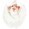 image:imageFunky Junque Baby Blanket amp Beanie Set  Leopard Print  Single Pom  LatteRibbed Knit  Single Pom  Ivory