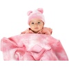 image:imageFunky Junque Baby Blanket amp Beanie Set  Leopard Print  Single Pom  LatteRibbed Knit  Single Pom  Pale Pink