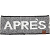 image:imageFunky Junque Aprs Ski Ear Warmer Headband  Cozy Winter Knit Headwrap for Women Running Skiing ColdWeather Head Wrap  BlackBlack