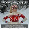 image:imageFunky Junque Aprs Ski Ear Warmer Headband  Cozy Winter Knit Headwrap for Women Running Skiing ColdWeather Head Wrap  BlackIvory Burgundy