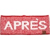 image:imageFunky Junque Aprs Ski Ear Warmer Headband  Cozy Winter Knit Headwrap for Women Running Skiing ColdWeather Head Wrap  BlackRed